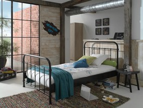 NEW YORK  BED 120x200CM BLACK BLACK