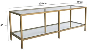 Móvel para TV Basic – Dourado – 130 cm x 45 cm x 40 cm