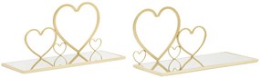 PAR DE MESA DE CABECEIRA HEARTS 41,5X18X21 CM