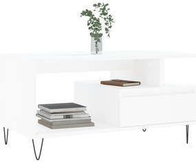 Mesa de centro 90x49x45 cm derivados de madeira branco