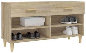Sapateira 102x35x55 cm derivados de madeira cor carvalho sonoma