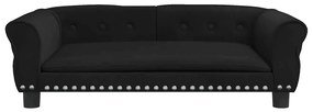 Cama para cães 95x55x30 cm veludo preto
