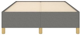 Estrutura de cama sem colchão cinza escuro 120x190 cm tecido