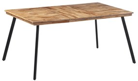 Mesa de jantar 169x98,5x76 cm madeira de teca maciça