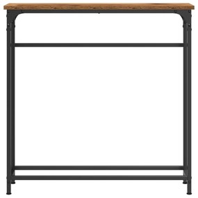 Mesa de Consola vidaXL Madeira Velha 75x19,5x75 cm Madeira Envernizada