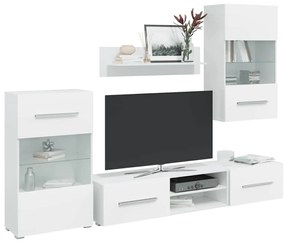 Conjunto de Móveis Luana para Sala - Branco - Design Moderno