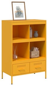Móvel alto 68x39x101,5 cm aço amarelo mostarda