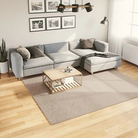 vidaXL Tapete pelo curto macio e lavável HUARTE 240x240 cm cor areia