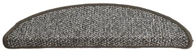 Tapete/carpete para degraus 15 pcs 56x17x3 cm antracite