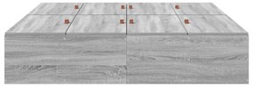 Estrutura de Cama de Armazenamento vidaXL Cinza Sonoma 140x200 cm