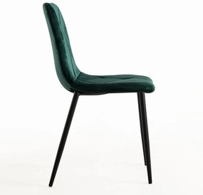 Conjunto de 2 Cadeira Lyke em Veludo - Verde - Design Nórdico