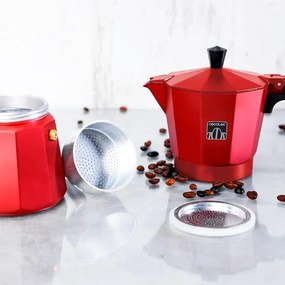 Cafeteira italiana de alumínio Mokclassic 1200 Red