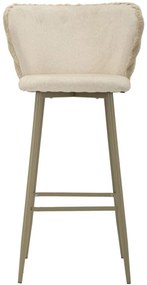 CONJUNTO DE 2 BANCOS DE BAR ALASKA CREME 55X58X106 CM (ALTURA DO ASSENTO CM 77)