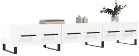 Móvel de TV 150x36x30 cm derivados de madeira branco brilhante