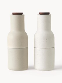 Saleiro e pimenteiro de designer com tampa em madeira de nogueira Bottle Grinder, 2 uni.