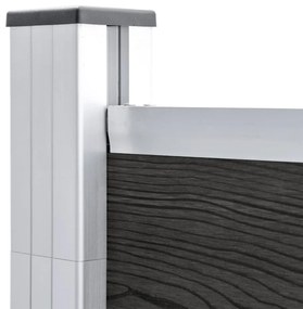 Painel de vedação para jardim 180x105 cm WPC cinzento