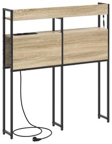 Cabeceira de armazenamento com prateleira Carvalho sonoma 80 cm