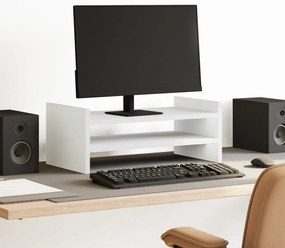 vidaXL Suporte para monitor 50x27x20 cm derivados de madeira branco