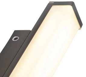 LED Candeeiro de parede preto 32 cm IP44 - Cascada Moderno