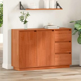vidaXL Buffet Castanho 111 x 34 x 75 cm Madeira de pinho maciça