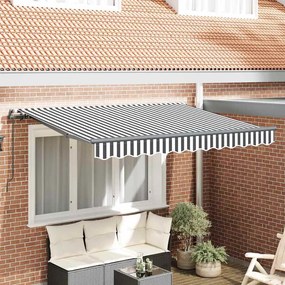 vidaXL Toldo Retrátil Manual Antracite 350 x 200 cm tecido