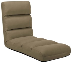 325251 vidaXL Colchão dobrável couro artificial cappuccino