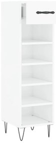 Sapateira 30x35x105 cm derivados de madeira branco brilhante