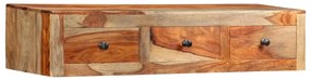 Mesa consola de parede 100x25x20 cm madeira de acácia maciça