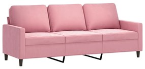 4 pcs conjunto de sofás com almofadas veludo rosa