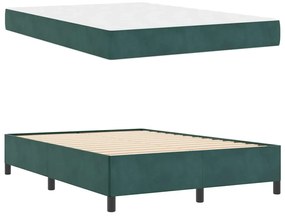 Estrutura da Cama Branco e Cinza Claro 160 x 200 cm Veludo