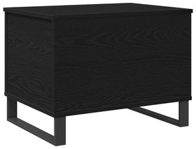 Mesa de Centro Lift Top Preto Carvalho 60x44,5x45 cm Madeira de Engenh