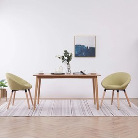 vidaXL Cadeiras de jantar 2 pcs tecido verde