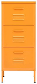 Armário de arrumação aço 42,5x35x101,5 cm amarelo mostarda