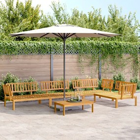 vidaXL 5 pcs conjunto de móveis de paletes p/ jardim acácia maciça