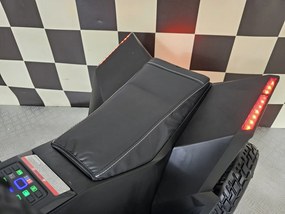Moto 4 elétrica para crianças Future 12V Assento em pele, pneus borracha, Luzes Azul