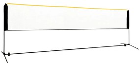 vidaXL Rede de badmínton ajustável 500x103x94-158 cm metal