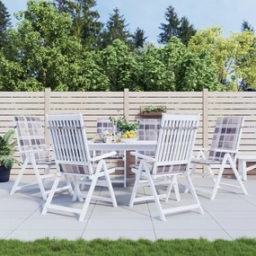 vidaXL Almofadões cadeiras altas de jardim 6pcs tecido xadrez cinza