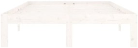 Estrutura de cama 120x200 cm pinho maciço branco