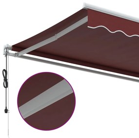 Toldo retrátil automático 450x300 cm bordô