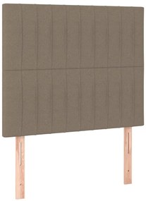 Cama com molas/colchão 90x190 cm tecido castanho-acinzentado