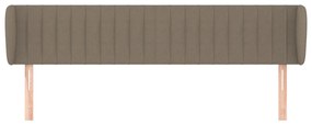 Cabeceira cama abas tecido 163x23x78/88 cm cinzento-acastanhado