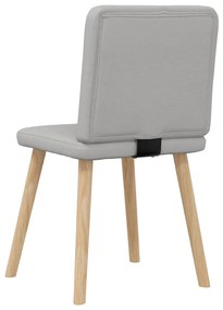 Cadeiras de jantar 6 pcs tecido cinza nuvem
