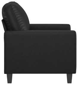 Poltrona couro artificial 60 cm preto
