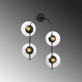 Aplique de Parede Jewel – Preto – 40 x 26 cm