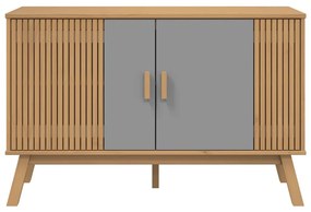 Aparador OLDEN 114x43x73,5 cm pinho maciço cinzento e castanho