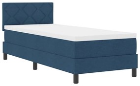 Cama Box Spring com Colchão Azul 80x200 cm Tecido