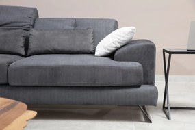 Sofá de 2 Lugares Frido – Antracite – 185x92x79 cm