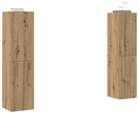 Conjunto de móvel de TV 4 pcs carvalho artisiano