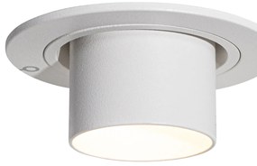 Conjunto de 6 focos embutidos brancos GU10 35mm redondos inclináveis - Installa Moderno