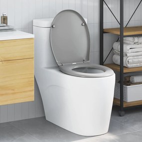 vidaXL Assento de Toilette de Liberação Rápida Cinzeto